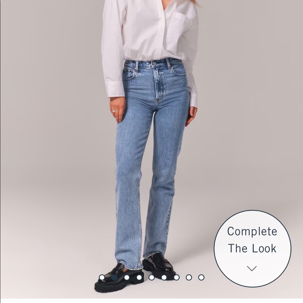 Abercrombie & Fitch straight Ultra high rise Jean